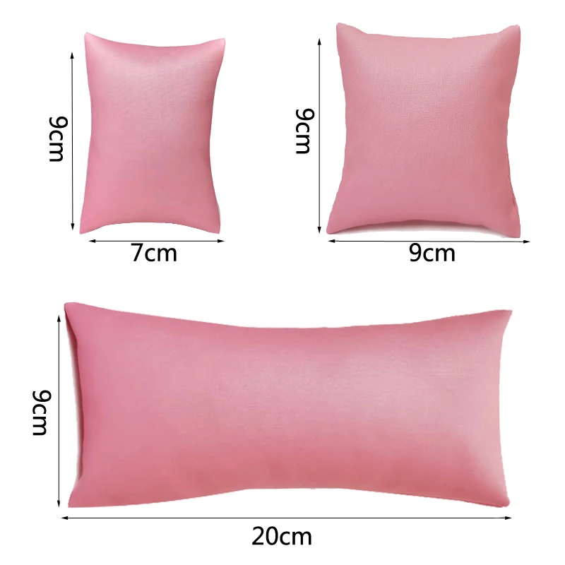 Pink Brushed Leather Jewelry Display Pillow Watch Bracelet Storage Display Pillow Bracelet Necklace Display Pillow