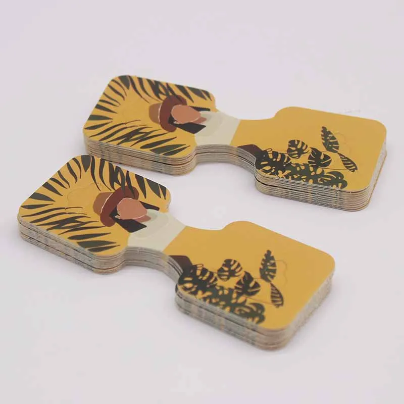 50PCS Jewelry Necklace Headband Display Cards 9.5x3CM Foldable Plant Girls Retail Packing Handmade Price Hang Tags DIY Findings