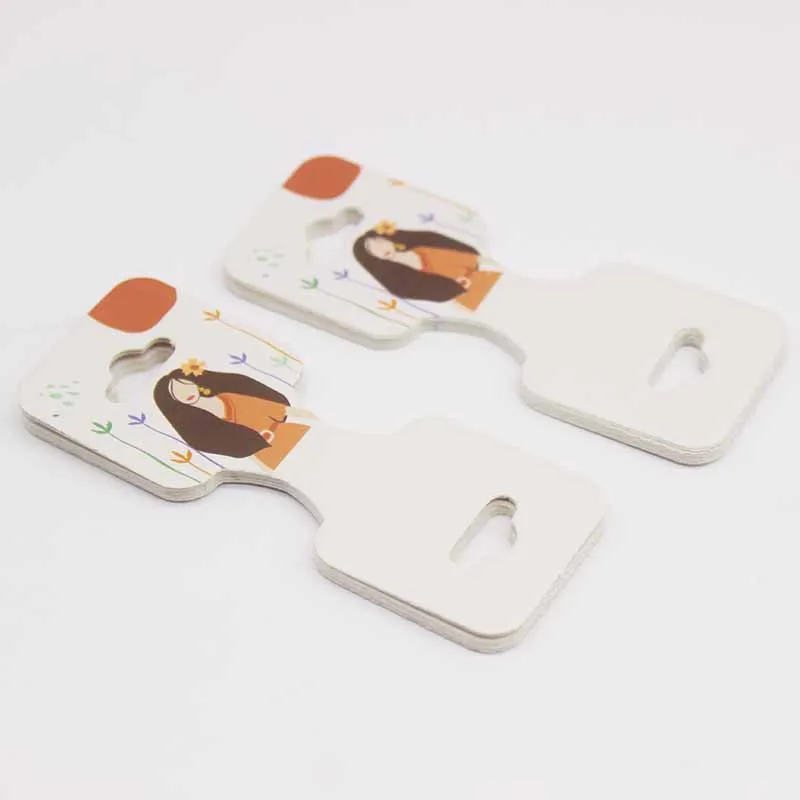 50PCS Jewelry Necklace Headband Display Cards 9.5x3CM Foldable Plant Girls Retail Packing Handmade Price Hang Tags DIY Findings