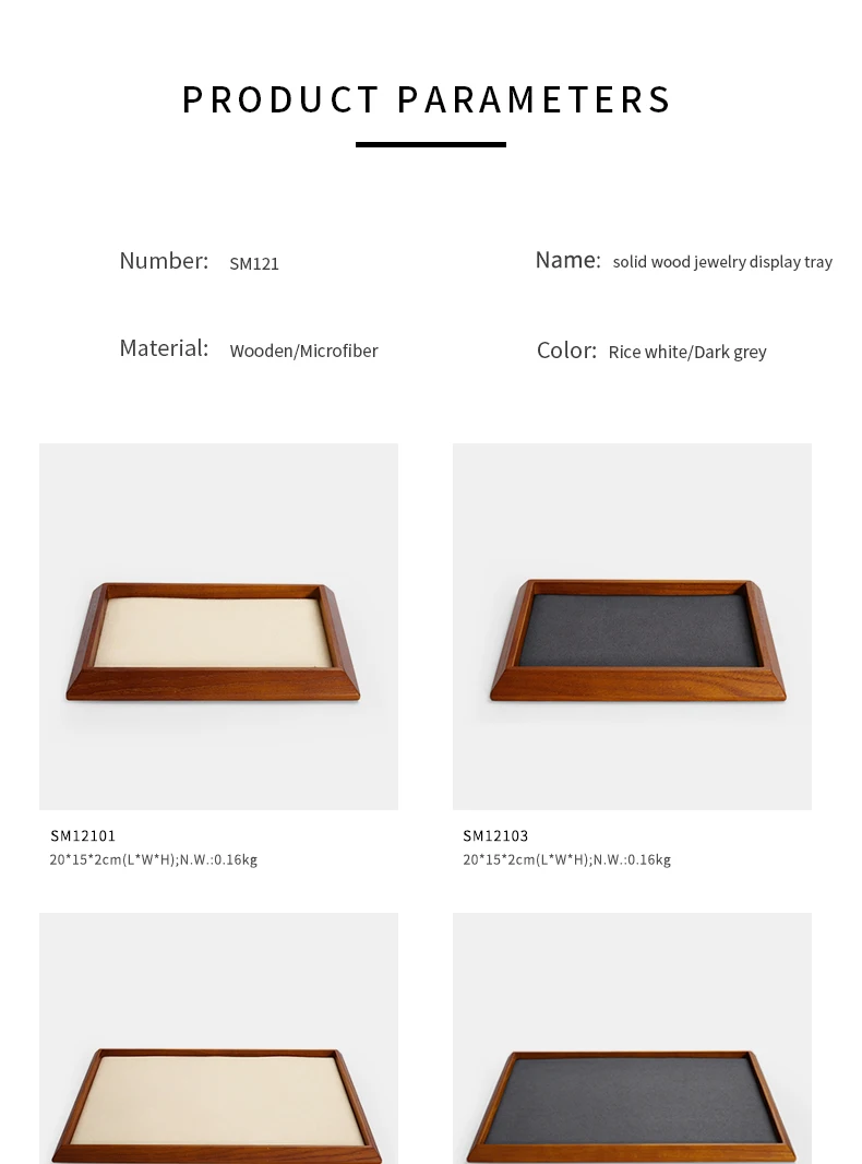 Oirlv Wooden Jewelry Display Stand Ring Earring Necklace Bracelet Watch Jewelry Stand Display Set Solidwood Jewelry Holder Stand