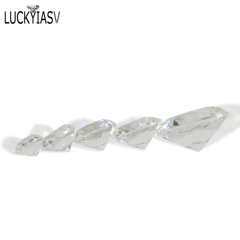 Crystal Clear Paperweight Faceted Cut Glass Giant Diamond Jewelry Decor Craft