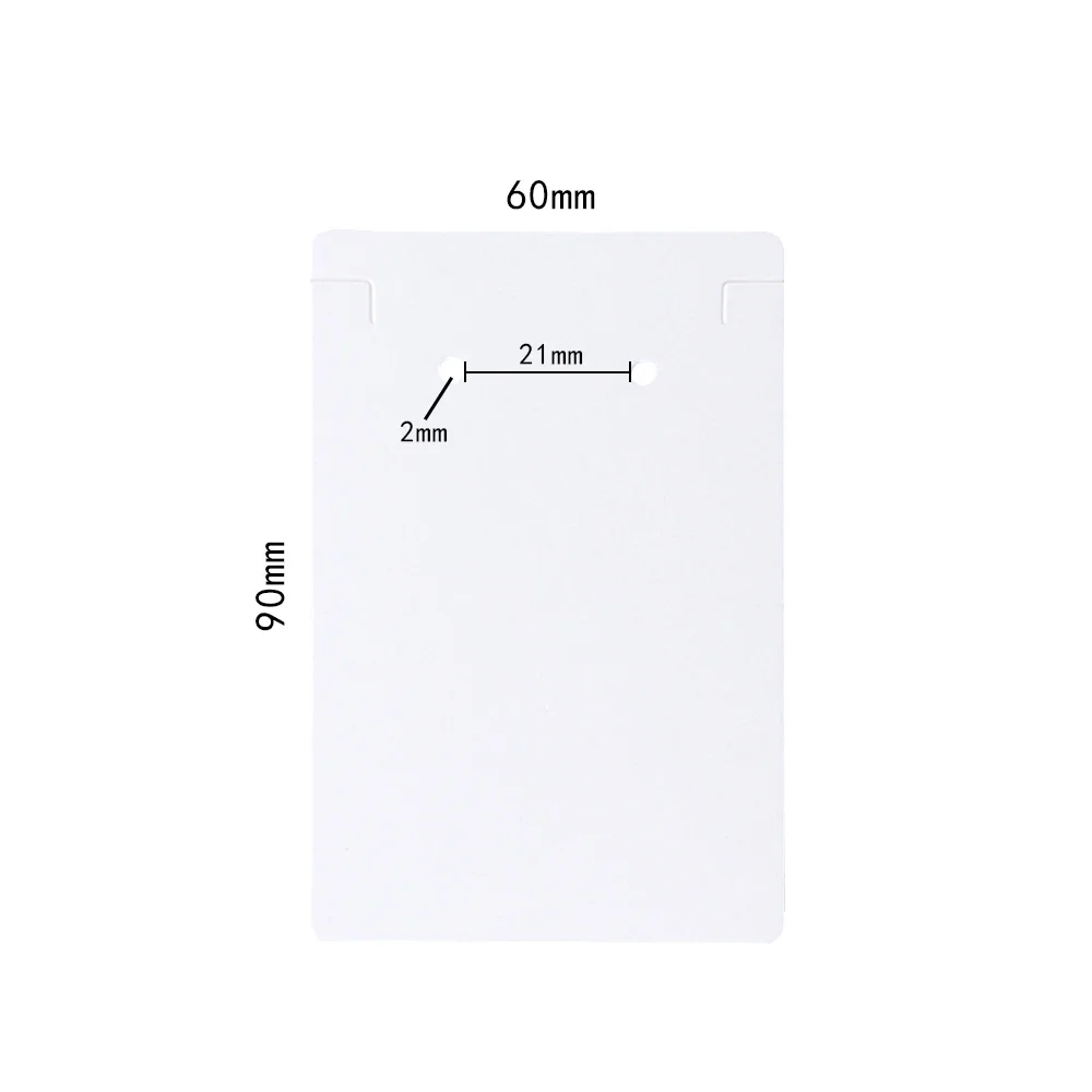 50 Pcs 6x9cm White Cardboards Display Cards Hold for Necklaces Earrings Jewelry Packaging Bags Available Wholesale Supplier