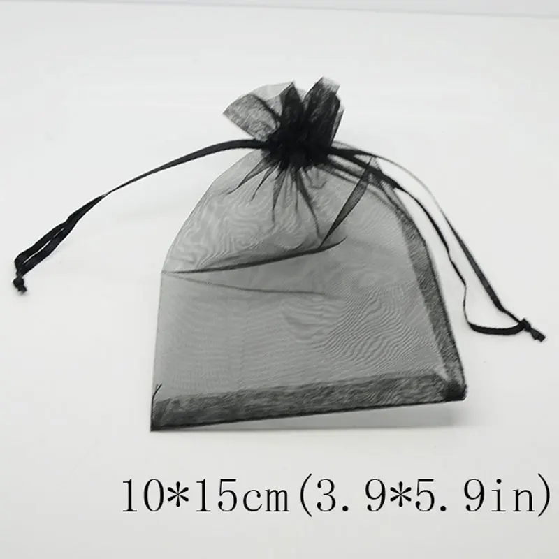 100pcs/lot 24 Colors Jewelry Bag Organza Gift Bags For Jewelry Packaging Bags Wedding Gift Storage Drawstring Pouches Wholesale