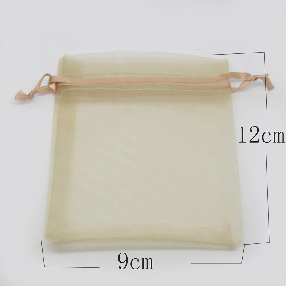 100pcs/lot 24 Colors Jewelry Bag Organza Gift Bags For Jewelry Packaging Bags Wedding Gift Storage Drawstring Pouches Wholesale
