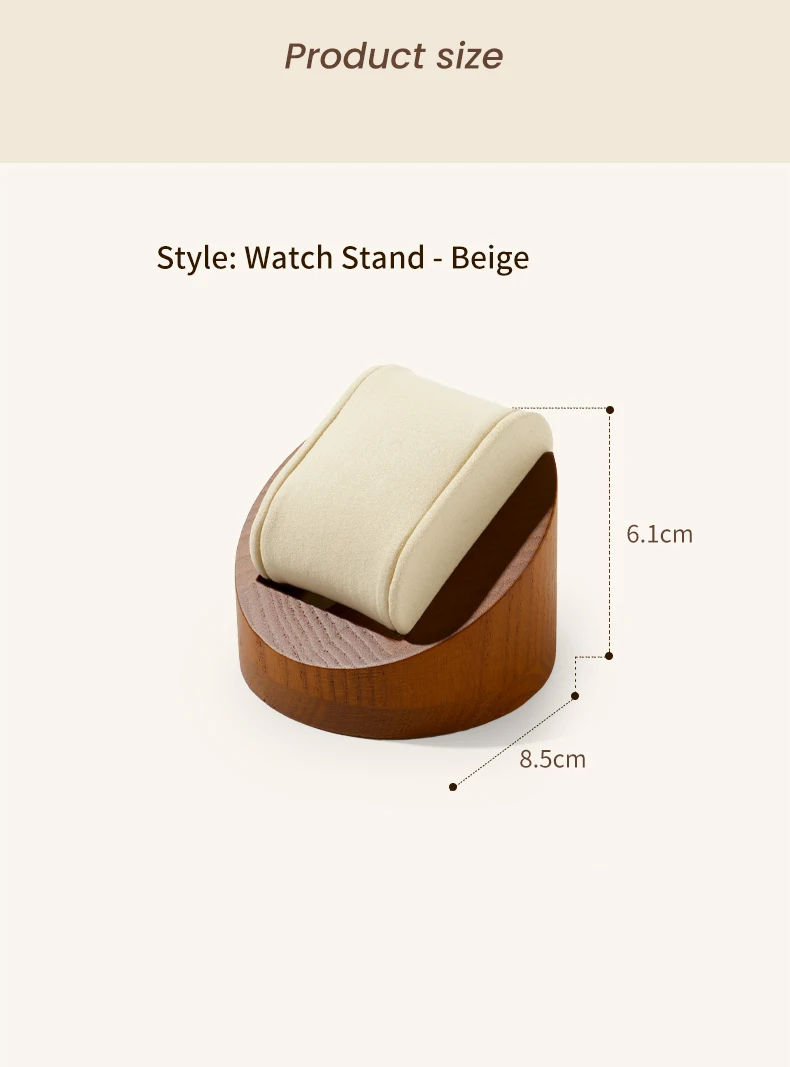 Oirlv Wooden Watch Holder with Pillow Watch Display Stand Watch Storage Box Jewelry Organizer Photography Props Counter Shows