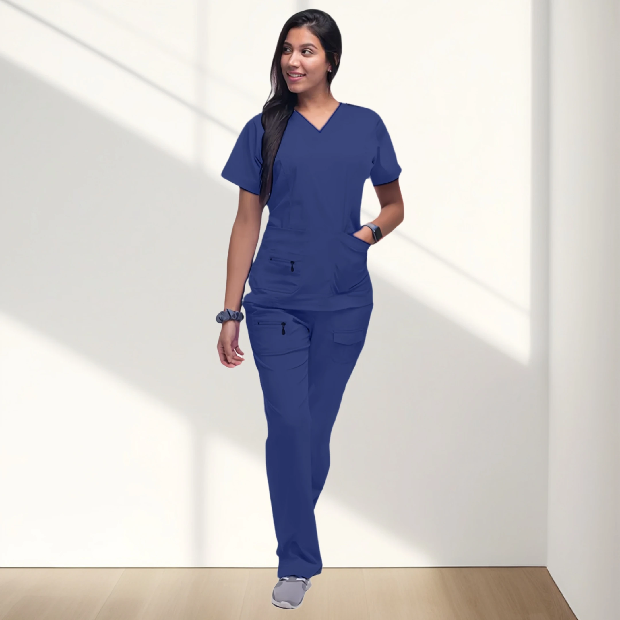 Anti Wrinkle Breathable Hospital Scrubs Uniform Suits Easy-wash Medical Scrub Vendors Surgical Uniform Scrub Suits for Women