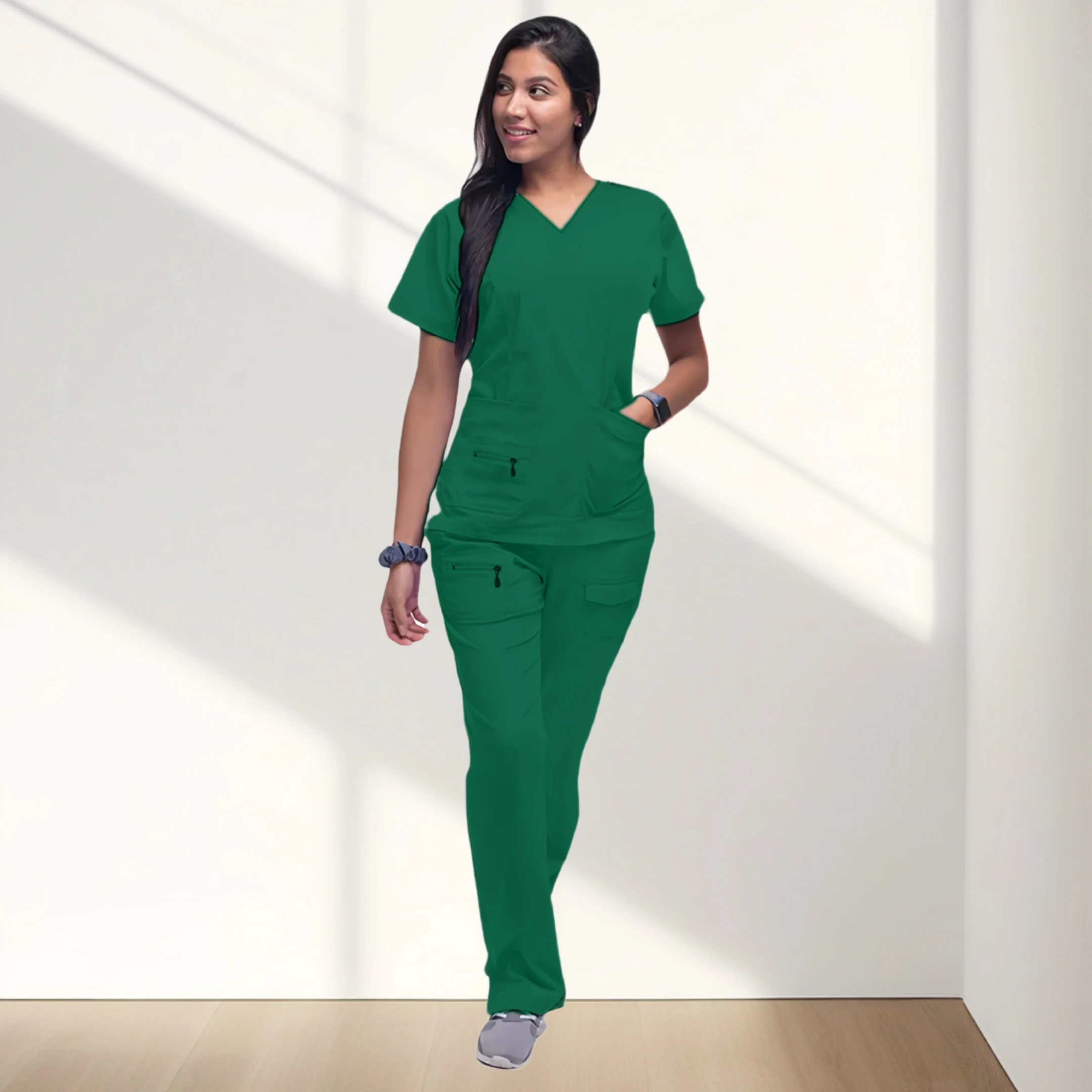 Anti Wrinkle Breathable Hospital Scrubs Uniform Suits Easy-wash Medical Scrub Vendors Surgical Uniform Scrub Suits for Women
