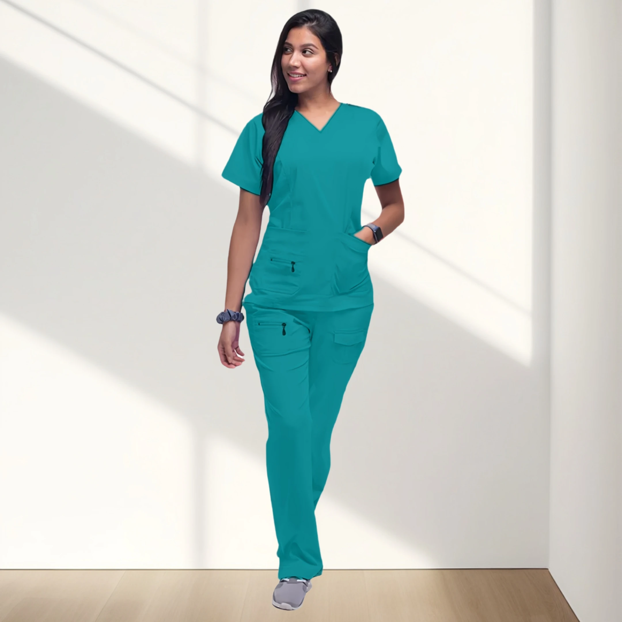 Anti Wrinkle Breathable Hospital Scrubs Uniform Suits Easy-wash Medical Scrub Vendors Surgical Uniform Scrub Suits for Women