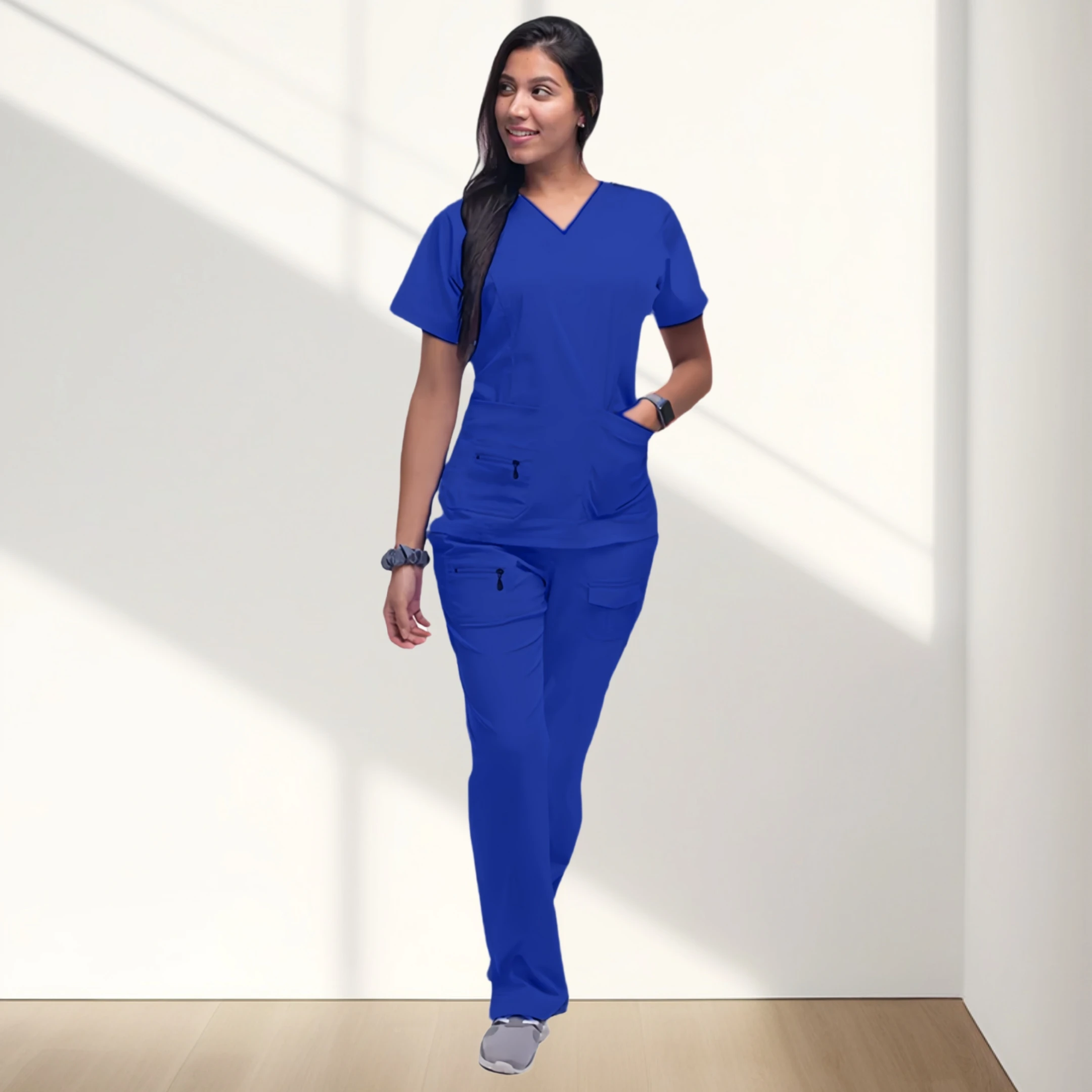Anti Wrinkle Breathable Hospital Scrubs Uniform Suits Easy-wash Medical Scrub Vendors Surgical Uniform Scrub Suits for Women