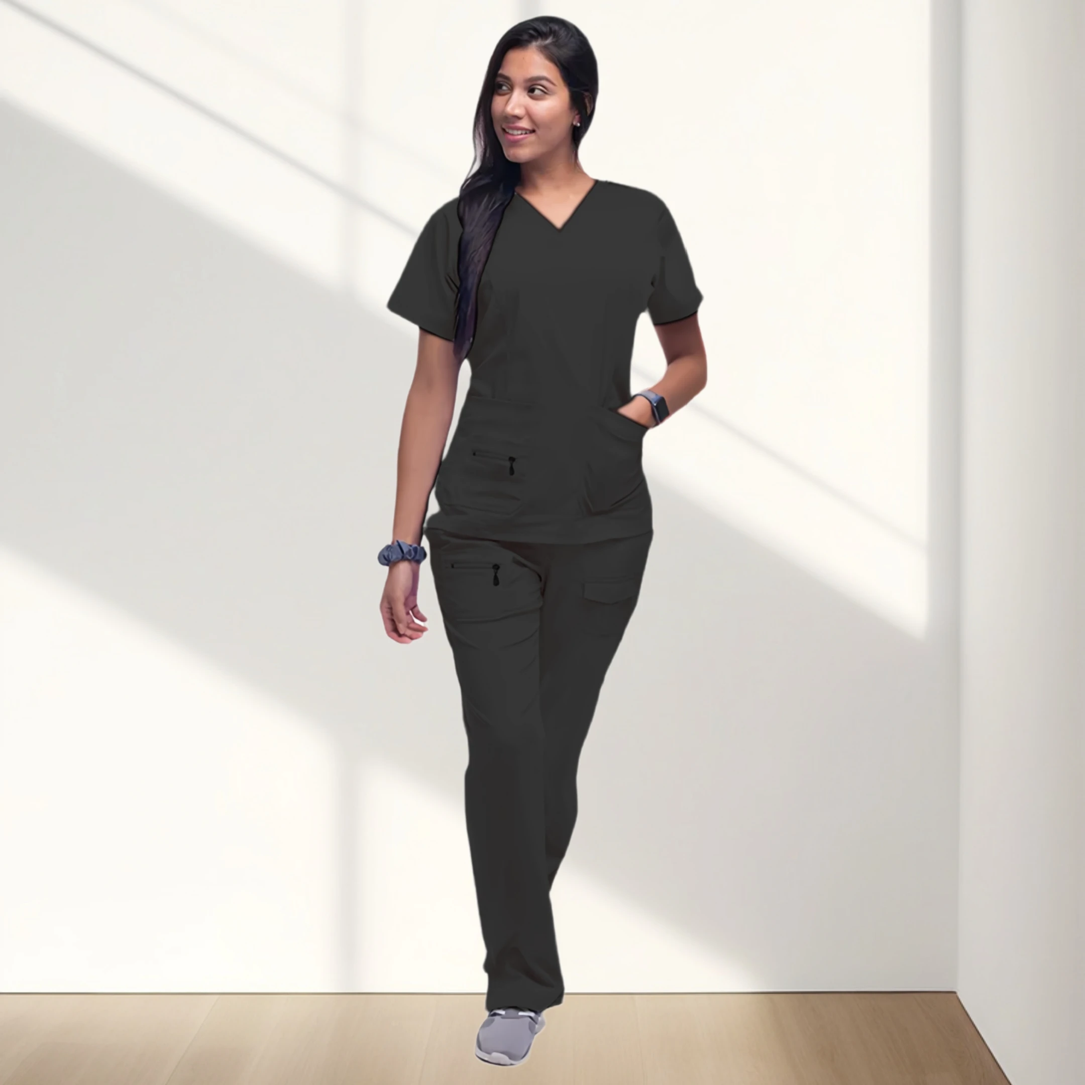 Anti Wrinkle Breathable Hospital Scrubs Uniform Suits Easy-wash Medical Scrub Vendors Surgical Uniform Scrub Suits for Women