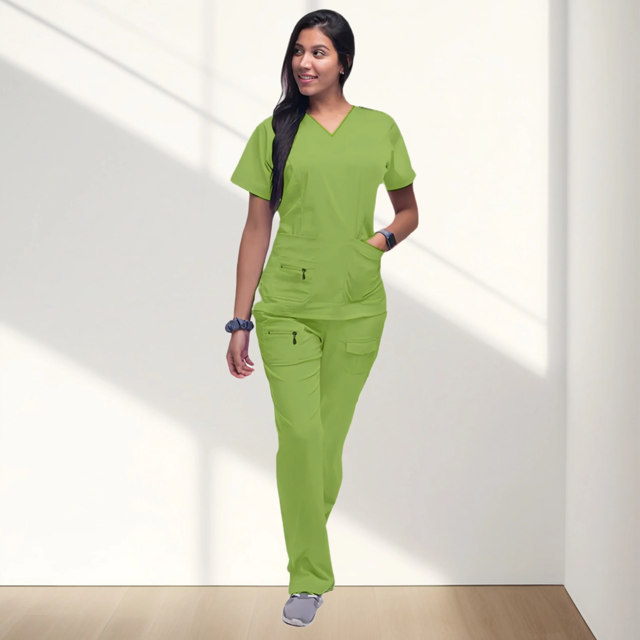 Anti Wrinkle Breathable Hospital Scrubs Uniform Suits Easy-wash Medical Scrub Vendors Surgical Uniform Scrub Suits for Women
