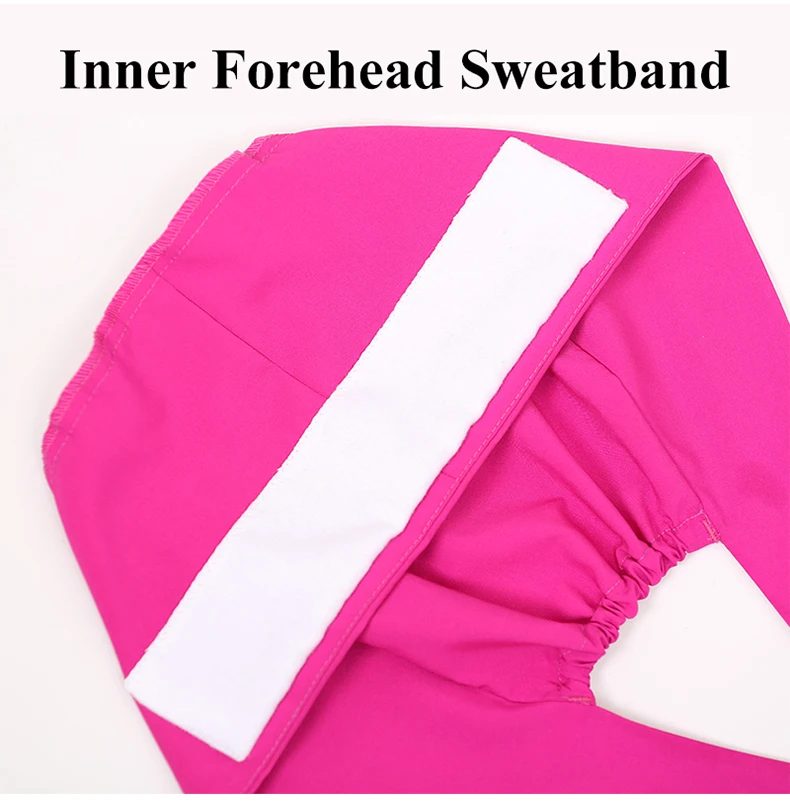Quick-Dry Spandex Medical Caps Soft Hospital Surgical Hats Dental Clinic Scrub Caps Beauty Salon SPA Work Headwear MSG-02