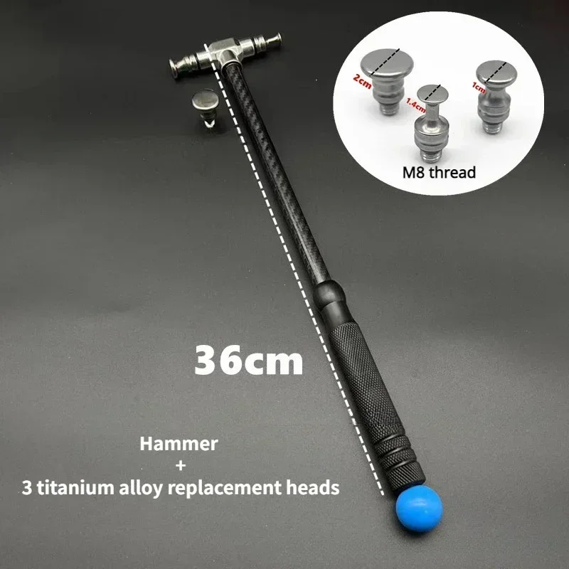 Car Dent Repair Hammer Body Repair Percussion Leveling Hammer Replaceable Traceless Repair Tool Carbon Fiber and Stainless Steel