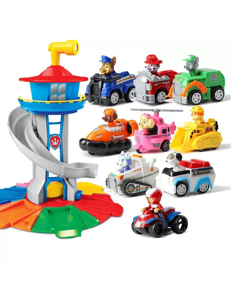 Paw Patrol Toy Set Cartoon Anime Figures Patrol Canine Chase Skye Rebound Bicycle Home Decoration Birthday Gifts adult toys 