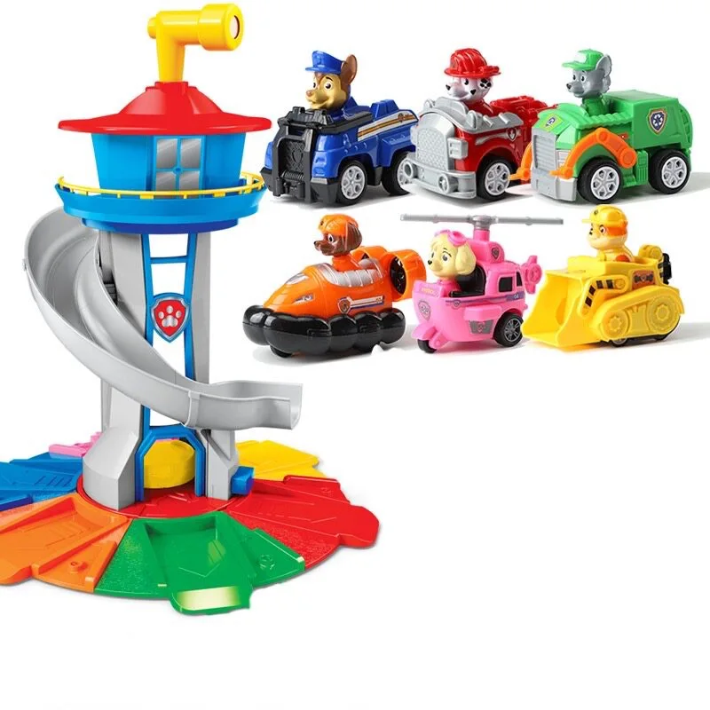 Paw Patrol Toy Set Cartoon Anime Figures Patrol Canine Chase Skye Rebound Bicycle Home Decoration Birthday Gifts adult toys 