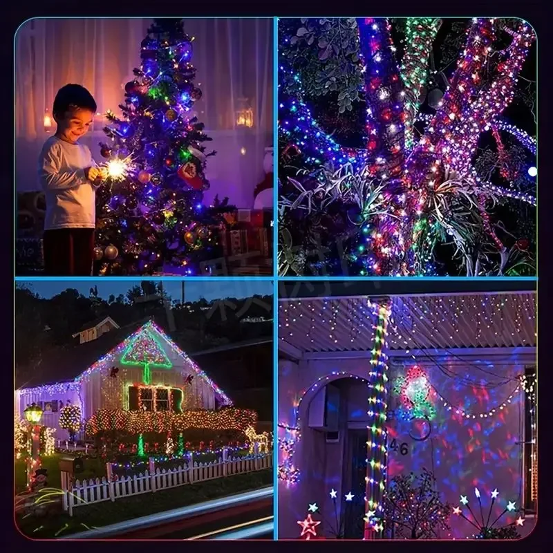 USB 5V Smart RGB-IC Fairy Light String Christmas Lights Decorations Lamp Garland WS2812 Bluetooth APP&Remote Control Addressable