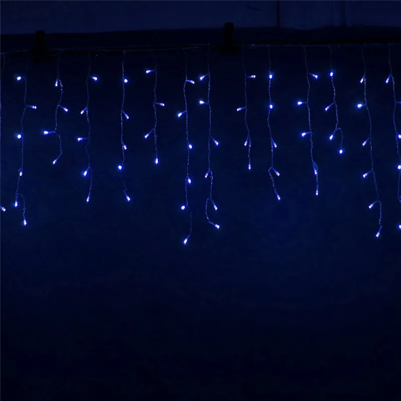Christmas Lights Outdoor Decoration 5m Droop 0.4-0.6m Led Curtain Icicle String Lights Garden Xmas Party Decorative Lights