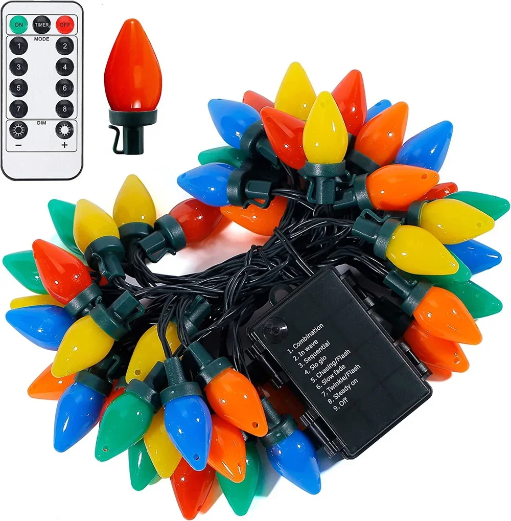 6.5M 30 LED Strawberry Christmas Lights Outdoor Fairy Light Strawberry Christmas String Light for Wedding Party Tree Decor