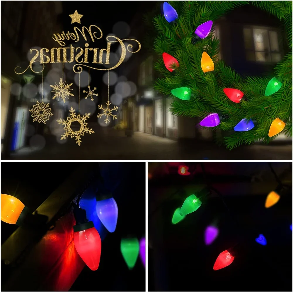 6.5M 30 LED Strawberry Christmas Lights Outdoor Fairy Light Strawberry Christmas String Light for Wedding Party Tree Decor