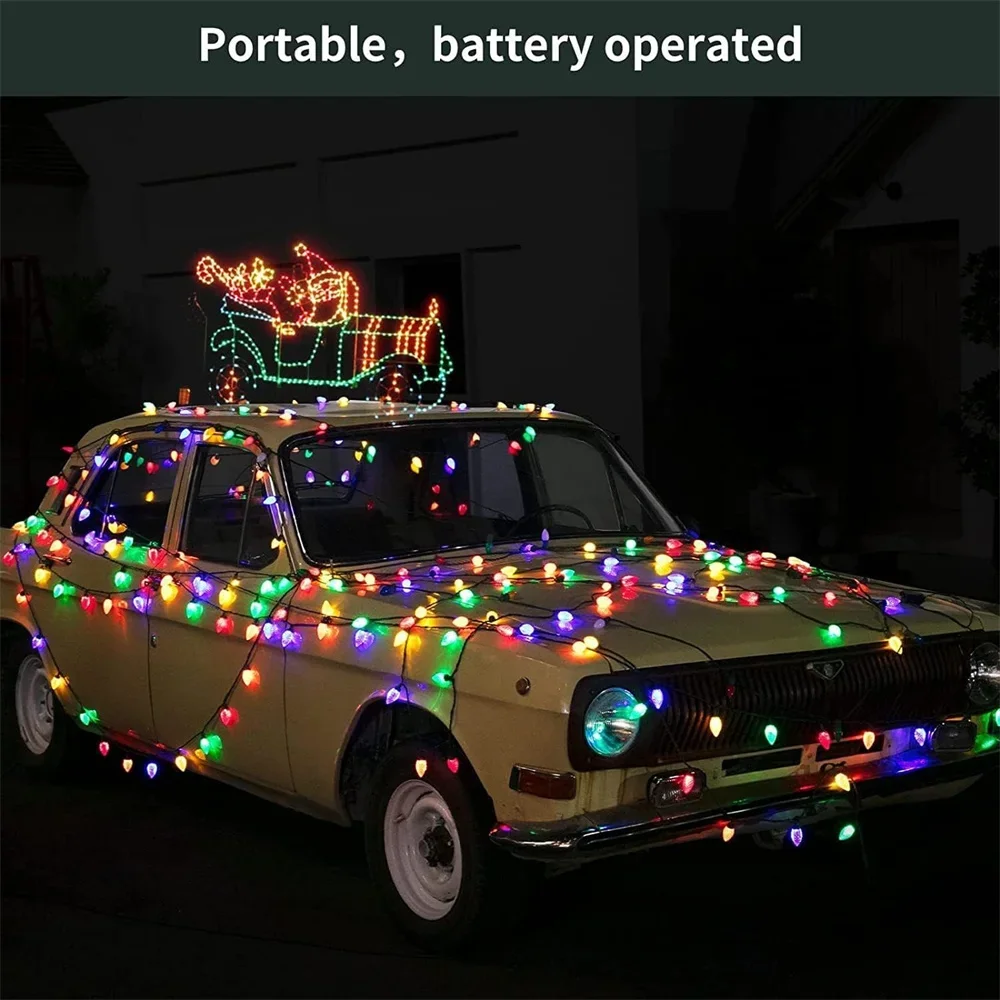 6.5M 30 LED Strawberry Christmas Lights Outdoor Fairy Light Strawberry Christmas String Light for Wedding Party Tree Decor