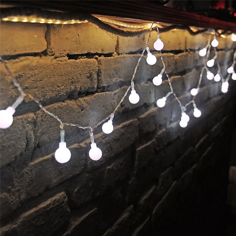 10M 100 LED RGB Garland String Fairy Ball Light for Wedding Christmas Holiday Decoration Lamp Festival Outdoor Lighting 220V