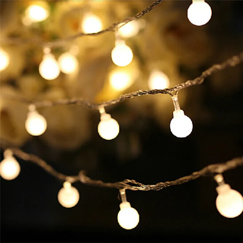 10M 100 LED RGB Garland String Fairy Ball Light for Wedding Christmas Holiday Decoration Lamp Festival Outdoor Lighting 220V