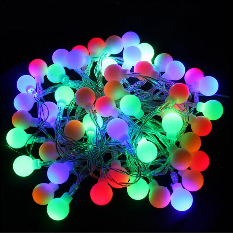 10M 100 LED RGB Garland String Fairy Ball Light for Wedding Christmas Holiday Decoration Lamp Festival Outdoor Lighting 220V
