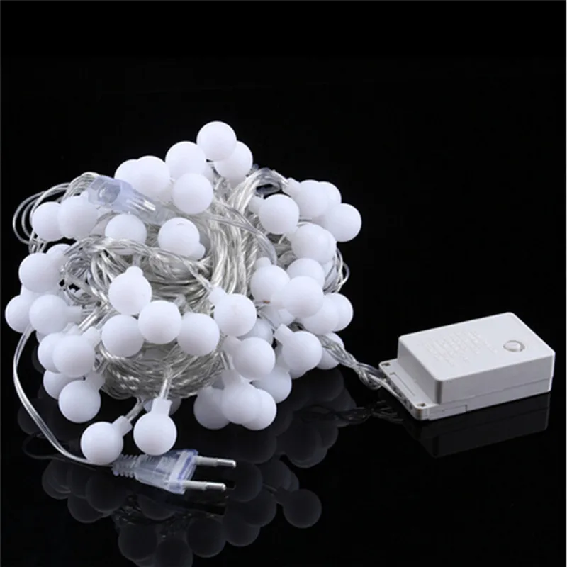 10M 100 LED RGB Garland String Fairy Ball Light for Wedding Christmas Holiday Decoration Lamp Festival Outdoor Lighting 220V