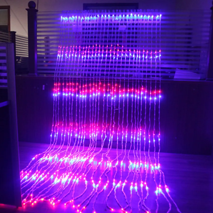 3x2/3x3/6x3M LED Meteor Shower Rain Waterfall Curtain Lights Christmas LED String Lights Window Waterfall Fairy Icicle Lights