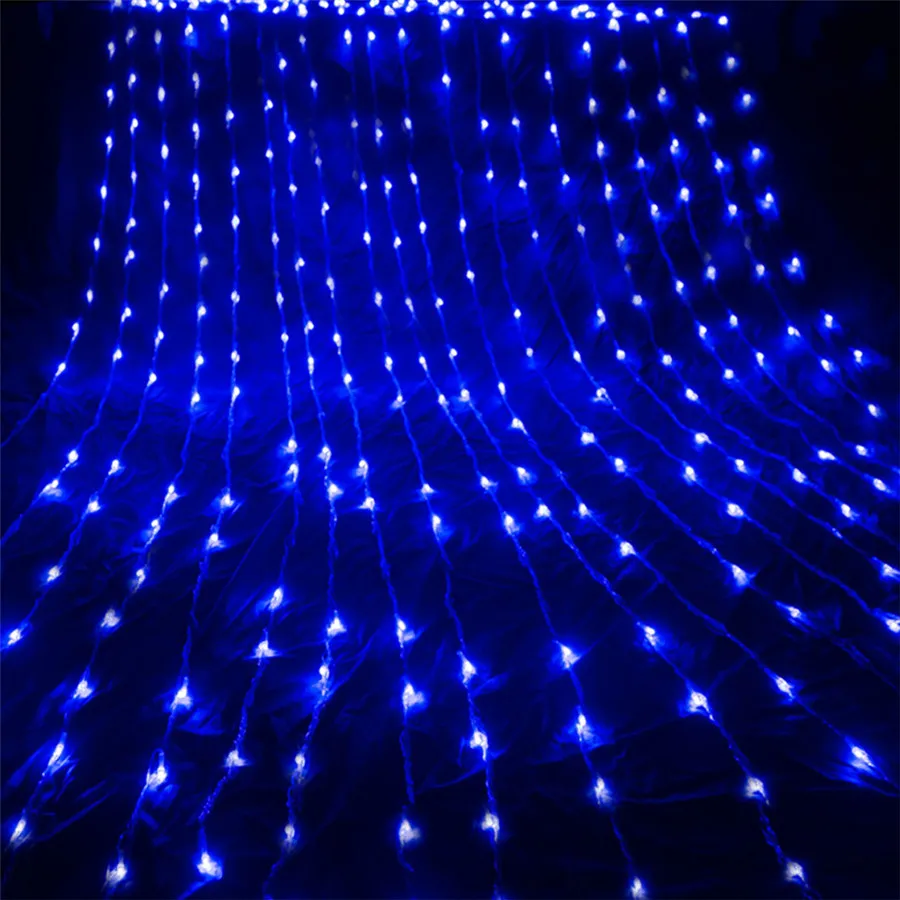 3x2/3x3/6x3M LED Meteor Shower Rain Waterfall Curtain Lights Christmas LED String Lights Window Waterfall Fairy Icicle Lights