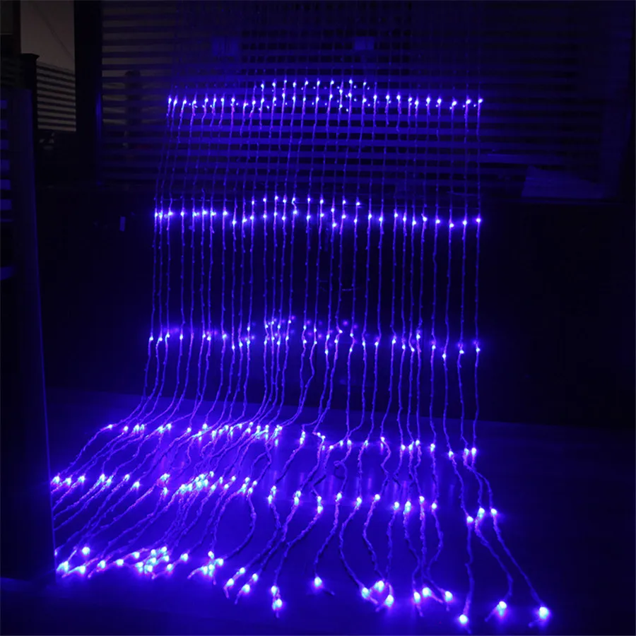 3x2/3x3/6x3M LED Meteor Shower Rain Waterfall Curtain Lights Christmas LED String Lights Window Waterfall Fairy Icicle Lights