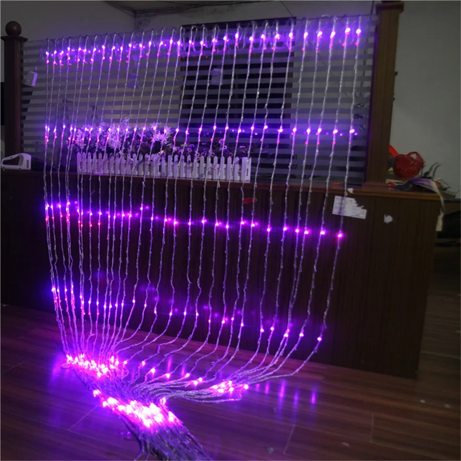 3x2/3x3/6x3M LED Meteor Shower Rain Waterfall Curtain Lights Christmas LED String Lights Window Waterfall Fairy Icicle Lights