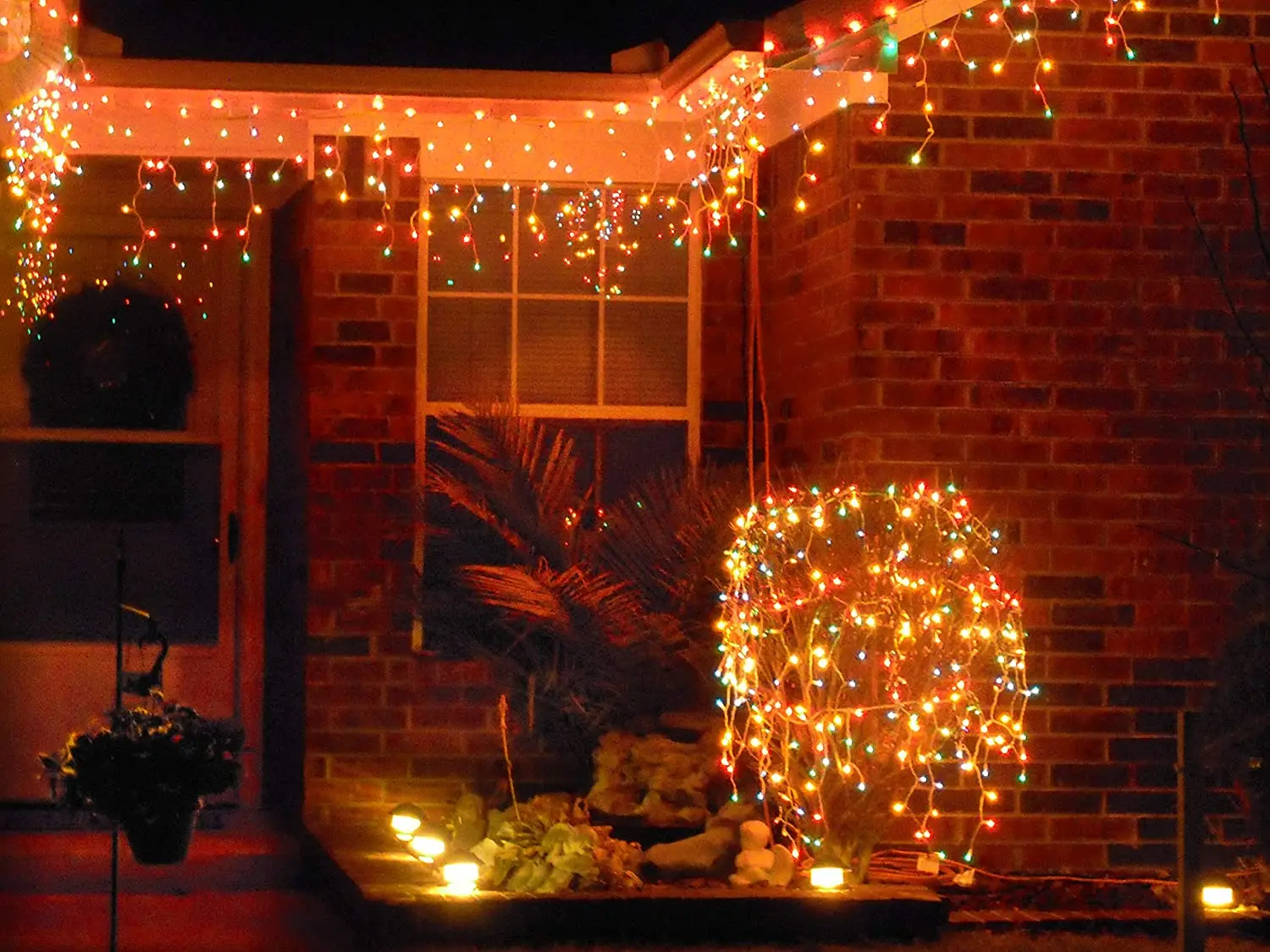 Christmas Decorations 2026 Star Garland 4M(W)*0.4/0.5/0.6M(H) With Twinkling Strobes (Warm White+Cool White)8 Modes Festoon Led