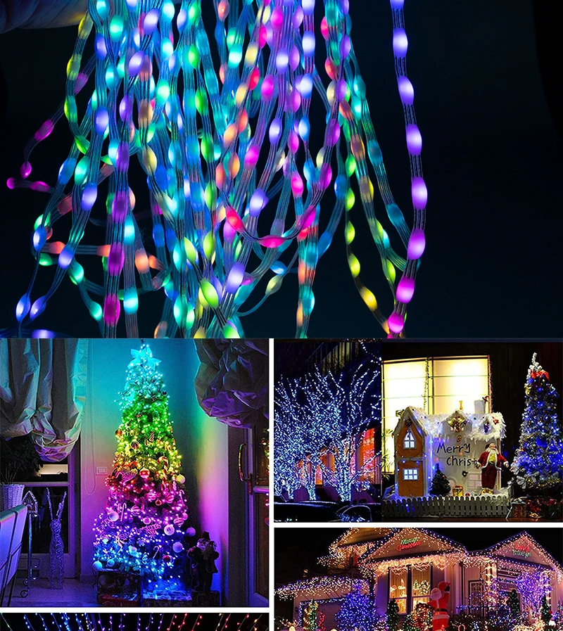 Wholesale Full Dream Color LED Strip String Fairy Lights WS2811 RGBIC Addressable Individually 5V IP67 Decorate Christmas Tree