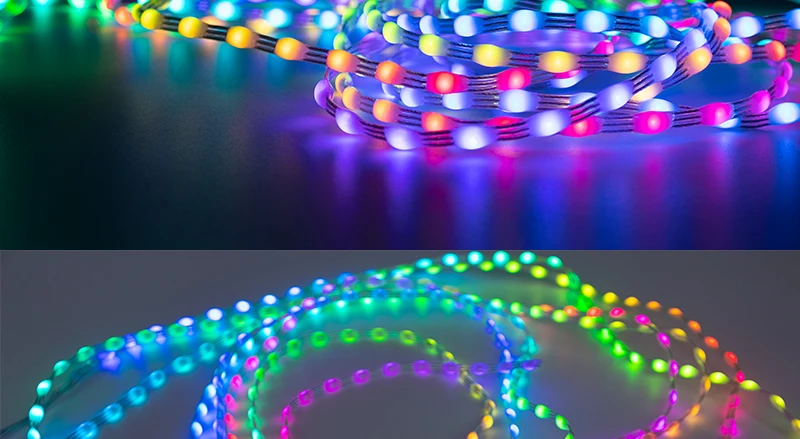 DC12V WS2811 WS2812 SK6812 Dream Color Fairy String Lights RGBIC Addressable Individually Room TV Party Kitchen Decoration