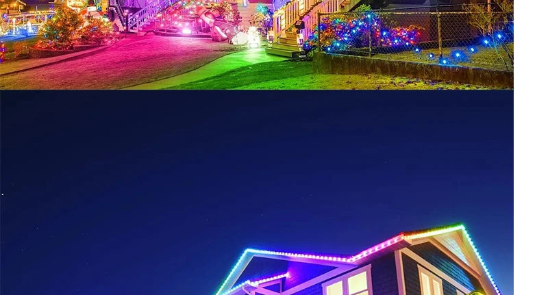 DC12V WS2811 WS2812 SK6812 Dream Color Fairy String Lights RGBIC Addressable Individually Room TV Party Kitchen Decoration