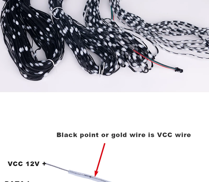 DC12V WS2811 WS2812 SK6812 Dream Color Fairy String Lights RGBIC Addressable Individually Room TV Party Kitchen Decoration