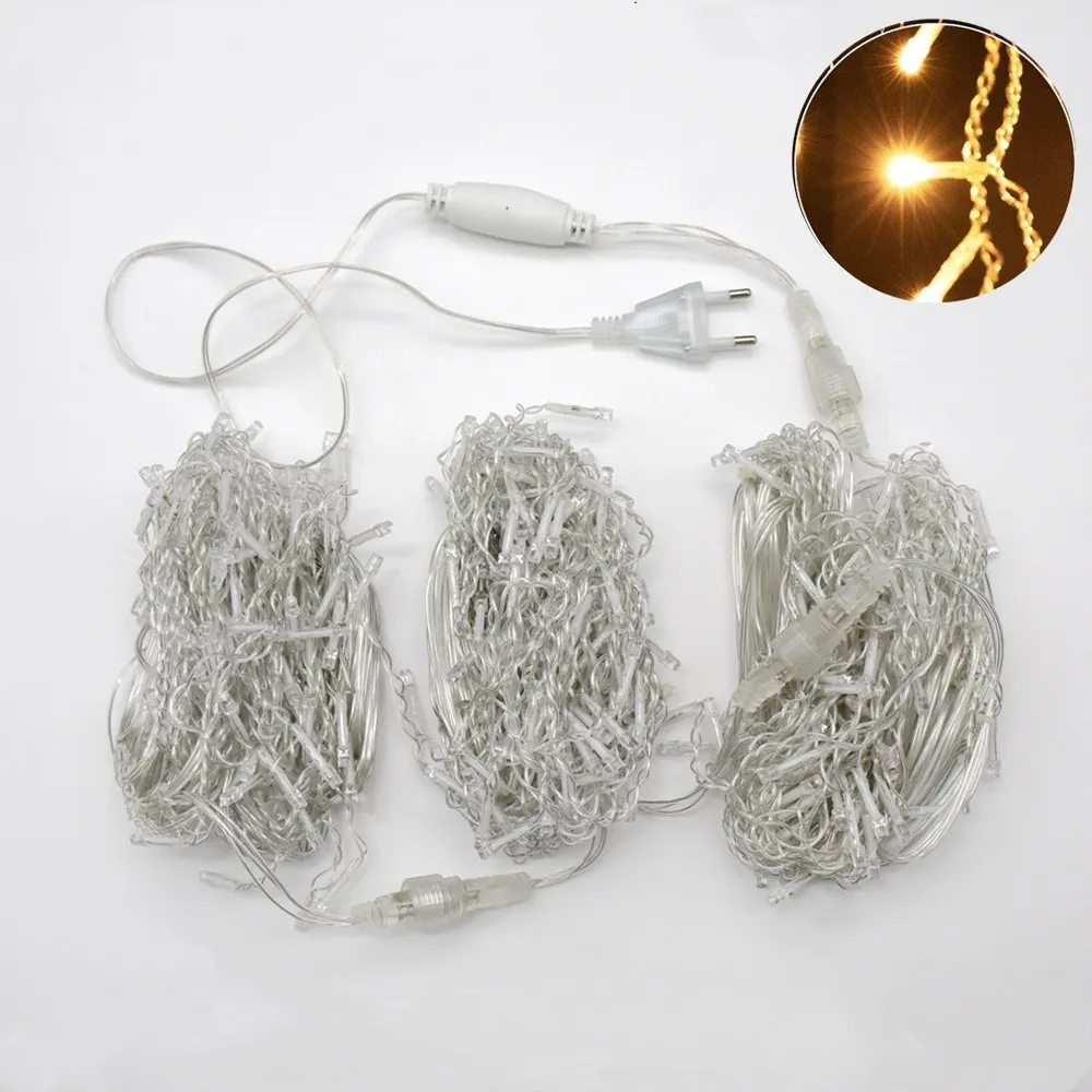 Street Garland on House Led Icicle Lights Christmas Ornaments New Year 2026 Home Decor Four Light Colors Available Ice Festoon