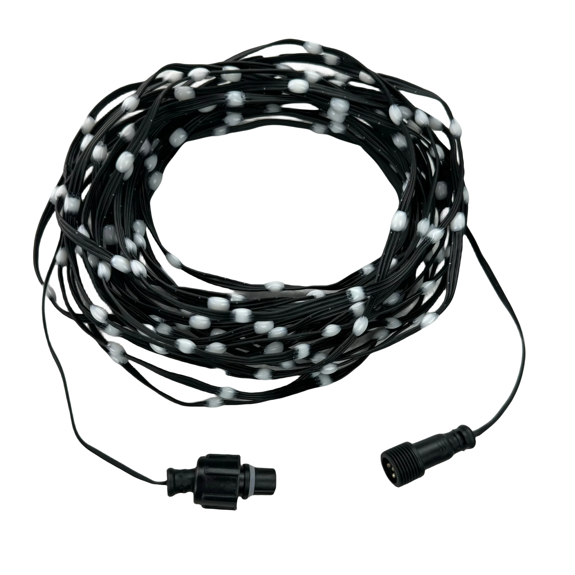 DC5V 12V 20AWG Black Wire Milky Lenses 5cm/10cm Pitch 50ct/100ct/200ct Seed LED Pixel String Light WS2811 RGB Addressable IP67