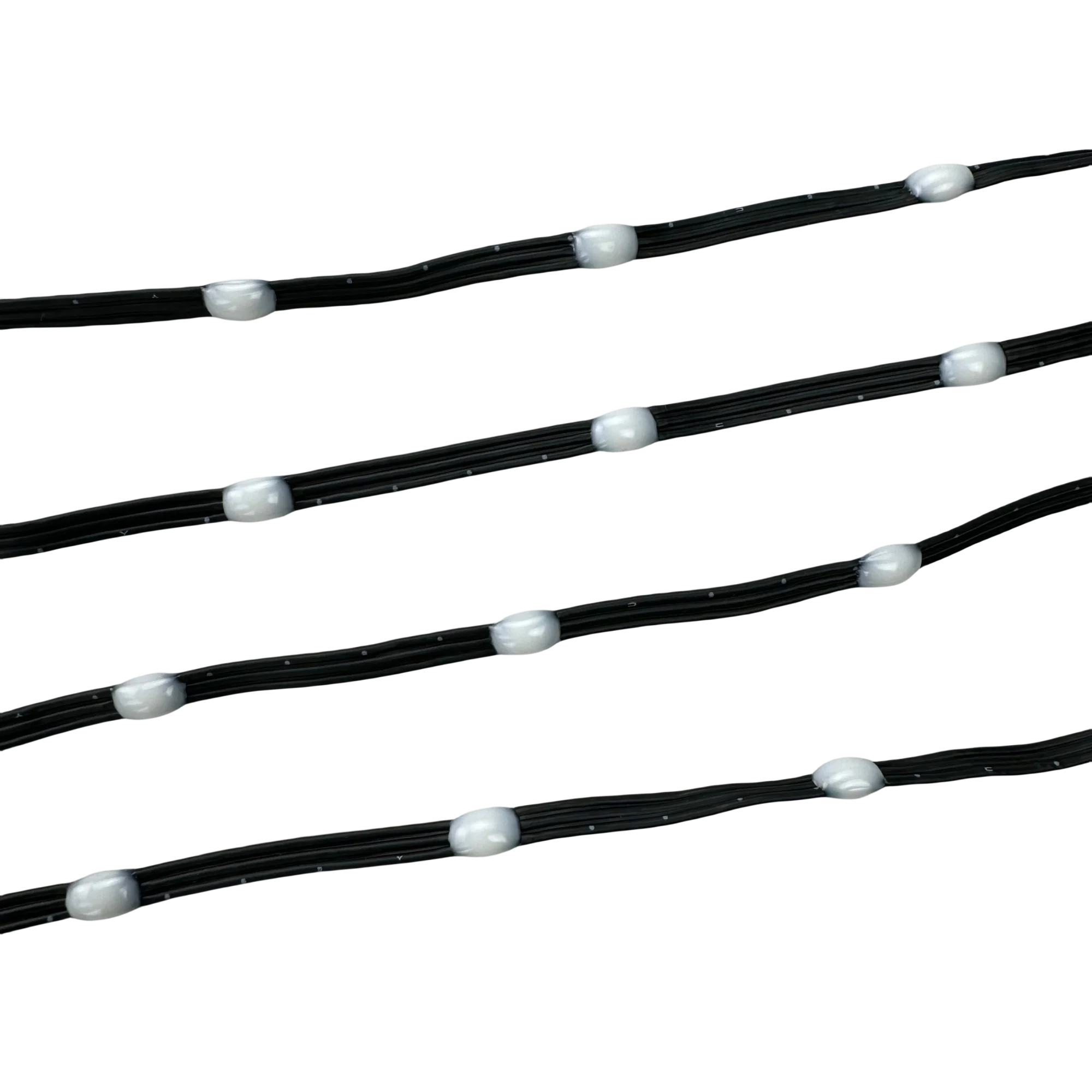 DC5V 12V 20AWG Black Wire Milky Lenses 5cm/10cm Pitch 50ct/100ct/200ct Seed LED Pixel String Light WS2811 RGB Addressable IP67