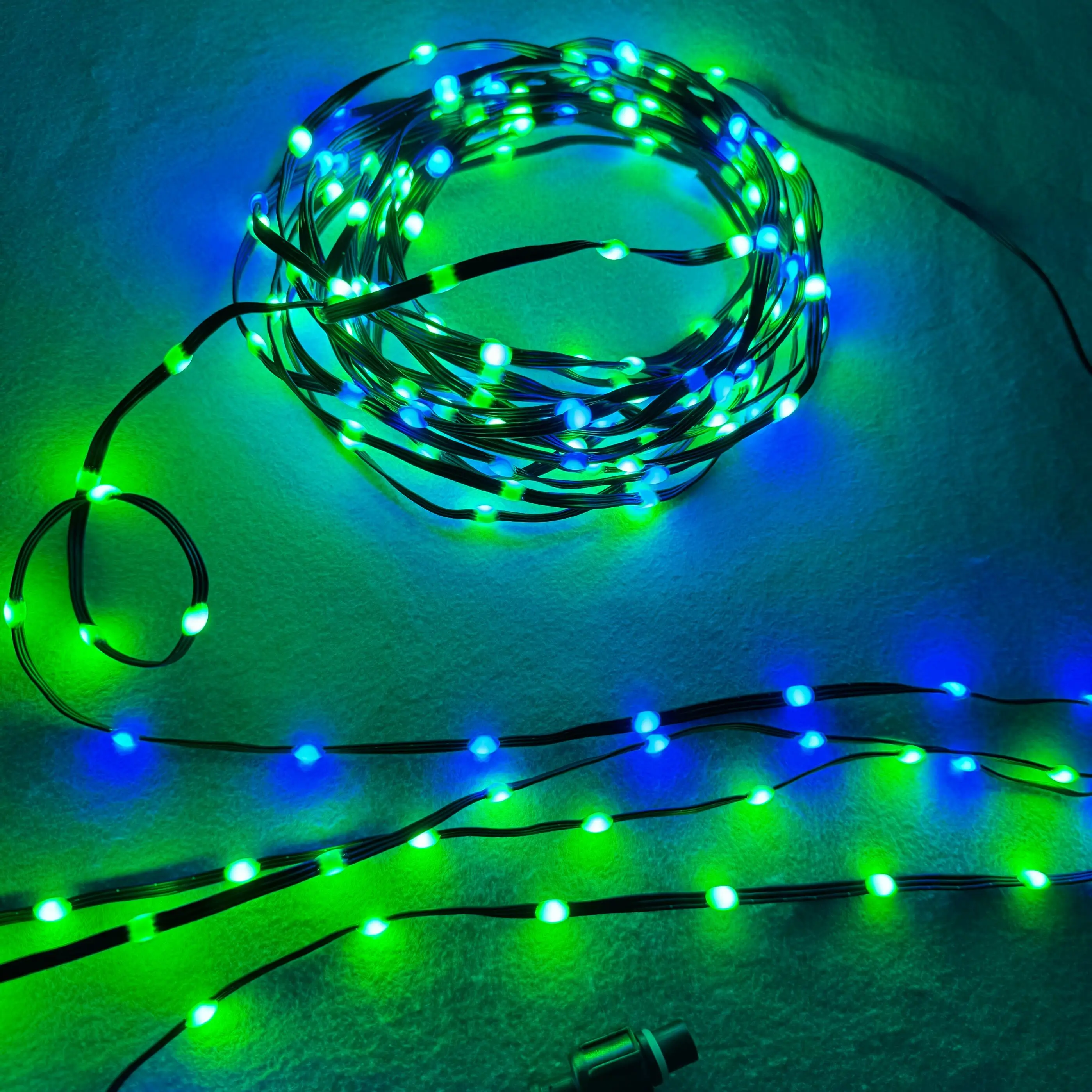 DC5V 12V 20AWG Black Wire Milky Lenses 5cm/10cm Pitch 50ct/100ct/200ct Seed LED Pixel String Light WS2811 RGB Addressable IP67