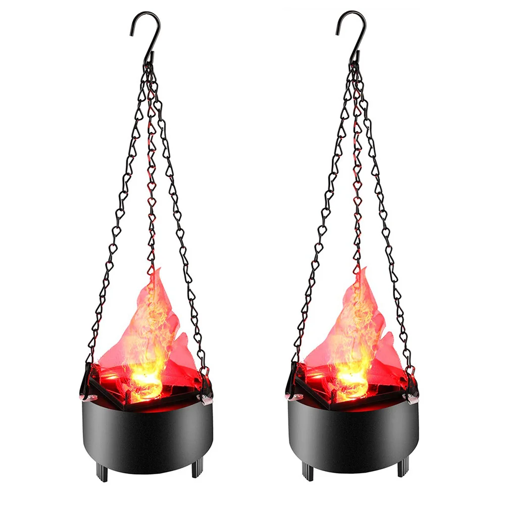 LED Fire Flame Night Light Hangable Dynamic Fire Effect Light Simulated Decorative Atmosphere Lamp For Party Bar Christmas Decor