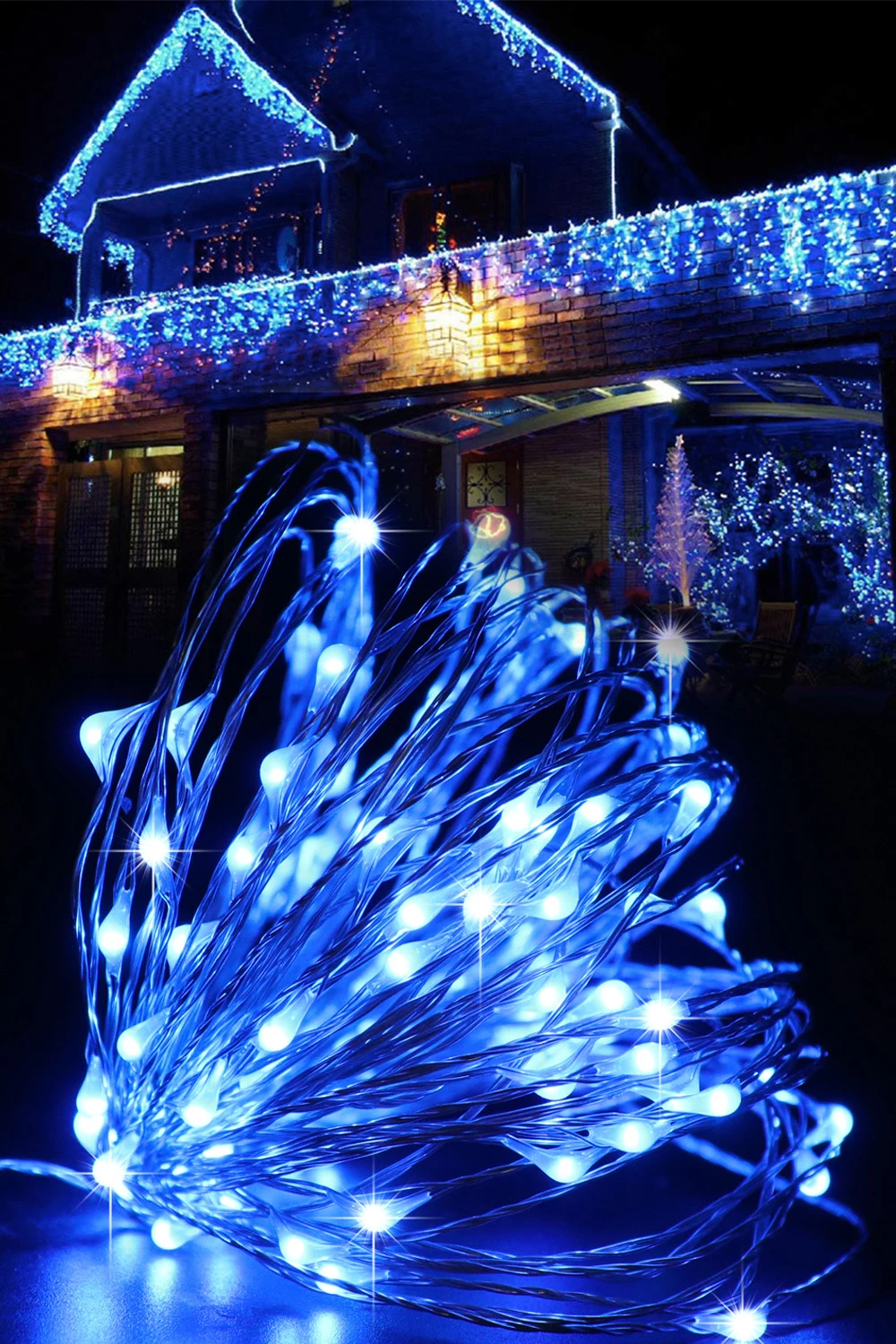 LED Silver Wire Fairy Lights Battery Operated Waterproof Led String with On Off Switch for Wedding Christmas Party Home Decor