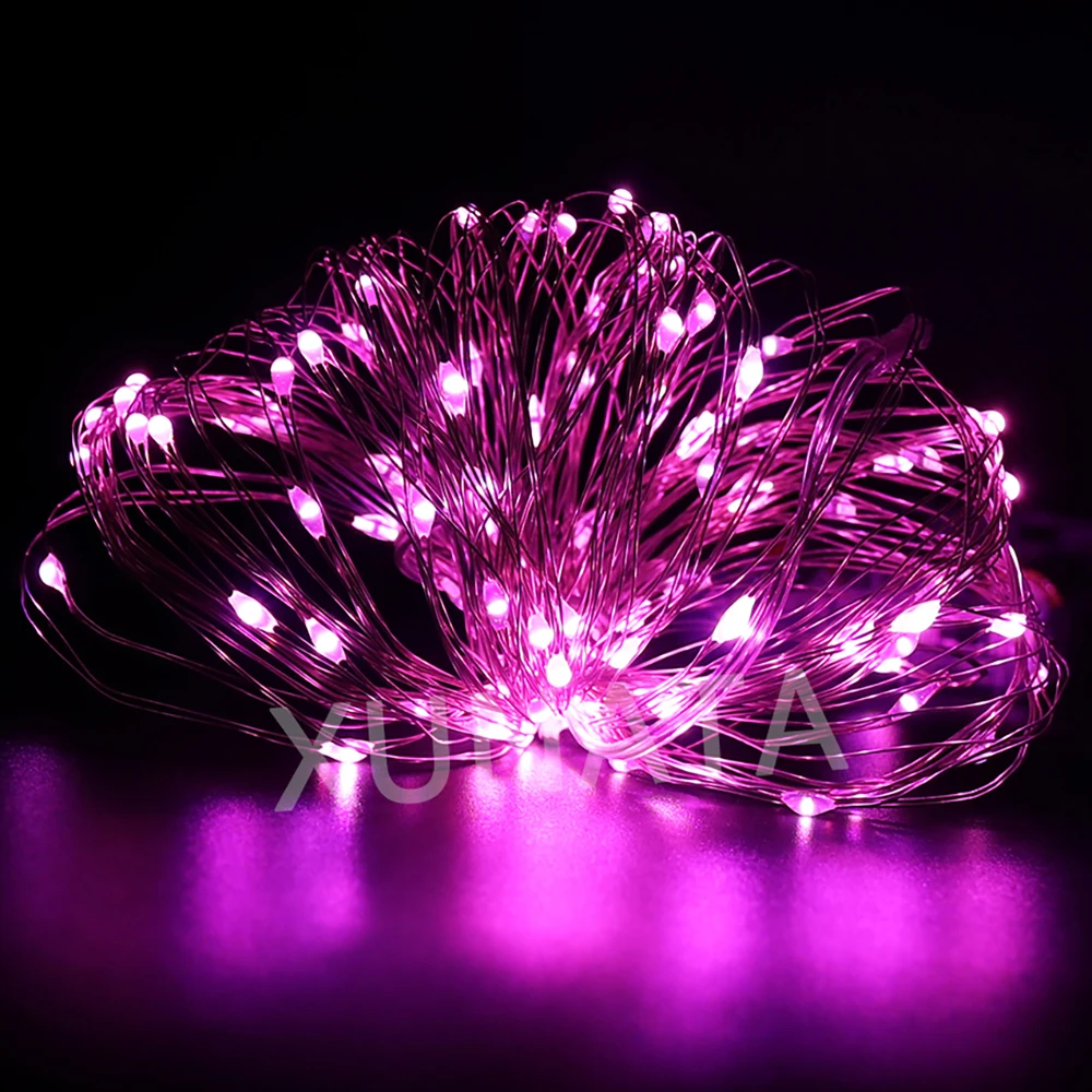 LED Silver Wire Fairy Lights Battery Operated Waterproof Led String with On Off Switch for Wedding Christmas Party Home Decor