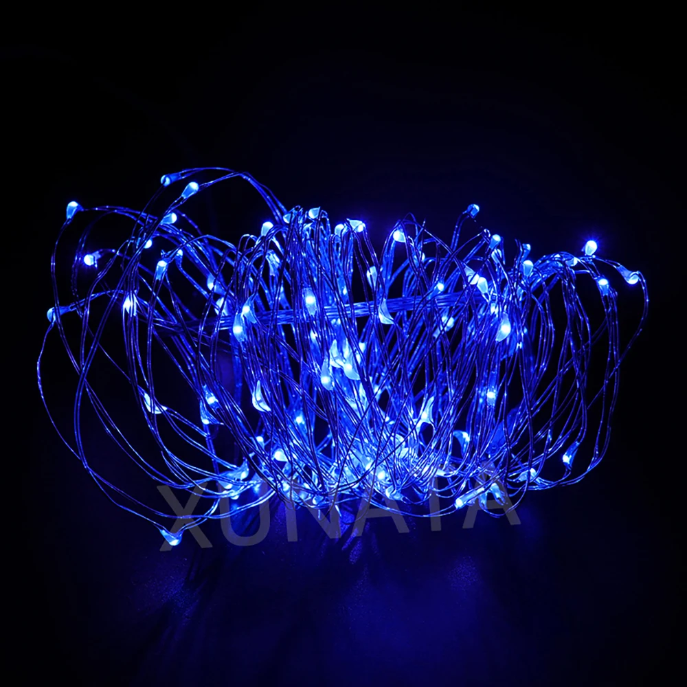 LED Silver Wire Fairy Lights Battery Operated Waterproof Led String with On Off Switch for Wedding Christmas Party Home Decor