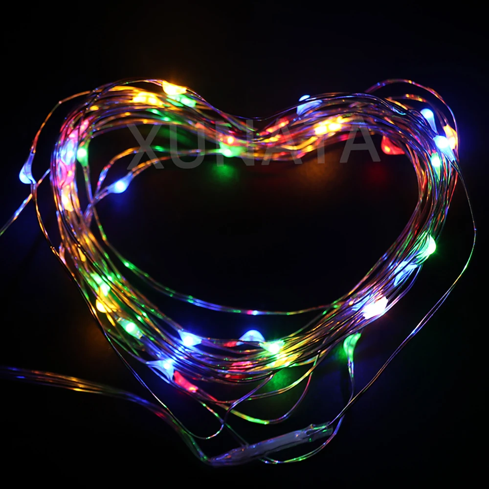 LED Silver Wire Fairy Lights Battery Operated Waterproof Led String with On Off Switch for Wedding Christmas Party Home Decor