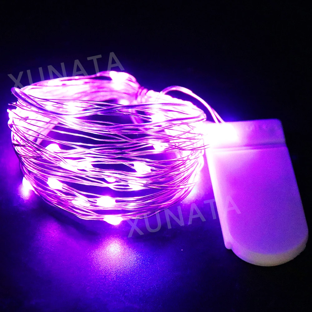 LED Silver Wire Fairy Lights Battery Operated Waterproof Led String with On Off Switch for Wedding Christmas Party Home Decor