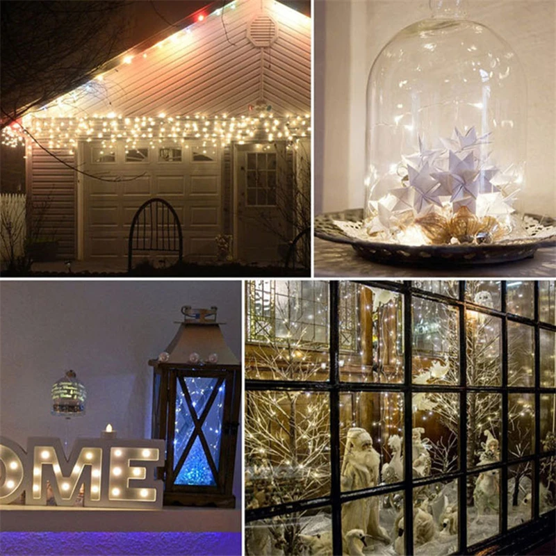 9 Color Copper Wire Fairy Garland Lamp 2M 20 LED String Lights Christmas Wedding Home Party Decoration Powered By CR2032 Battery