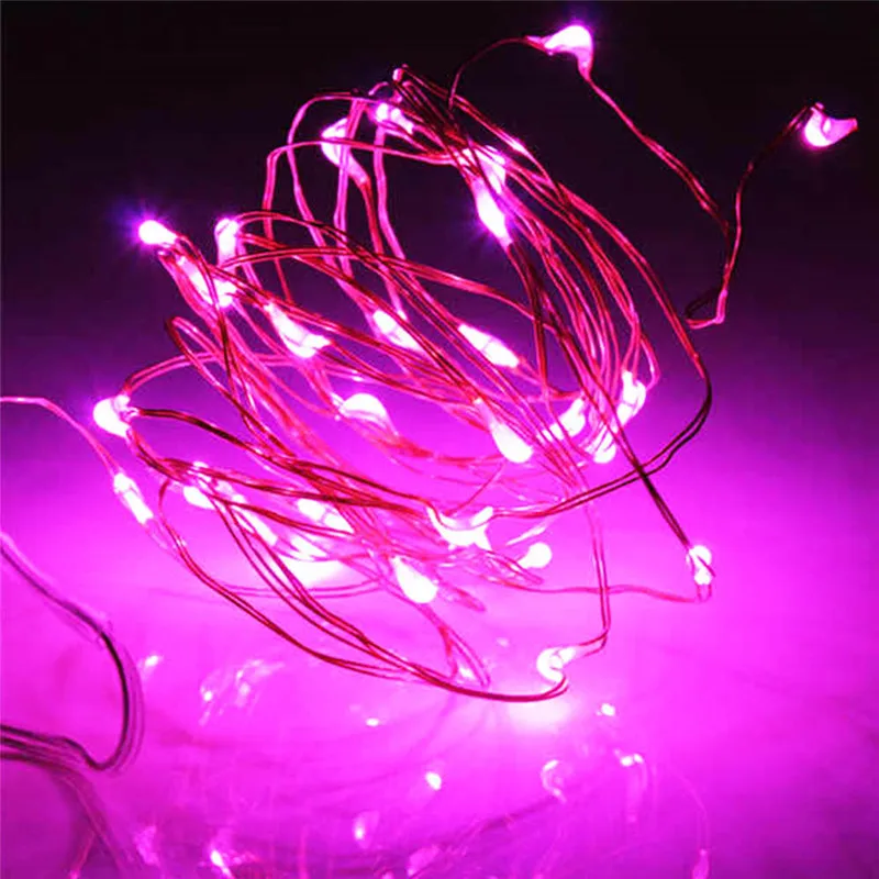 9 Color Copper Wire Fairy Garland Lamp 2M 20 LED String Lights Christmas Wedding Home Party Decoration Powered By CR2032 Battery