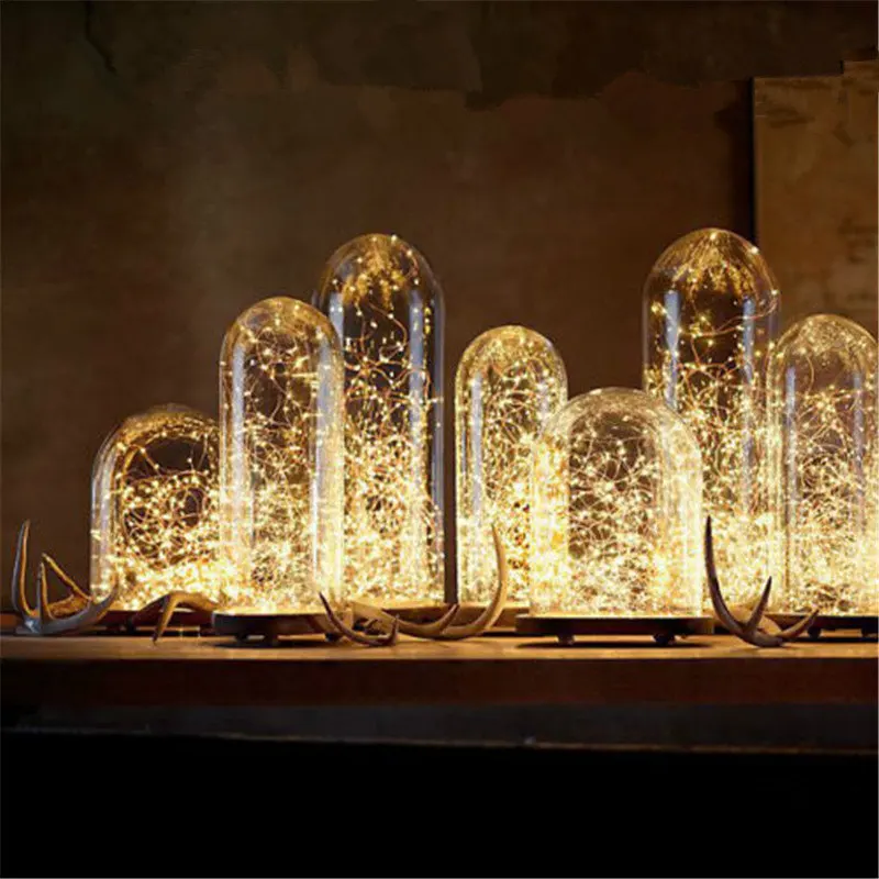 9 Color Copper Wire Fairy Garland Lamp 2M 20 LED String Lights Christmas Wedding Home Party Decoration Powered By CR2032 Battery